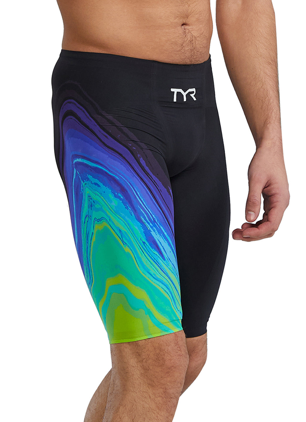 TYR Men's Venzo Volconyx High Waist Jammer Tech Suit Swimsuit at