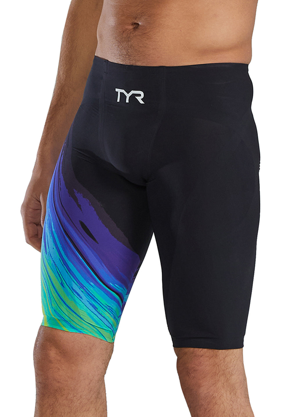 TYR Men's Venzo Volconyx High Waist Jammer Tech Suit Swimsuit at
