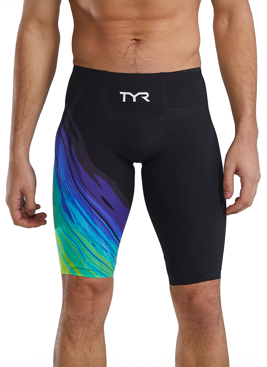 TYR Men's Venzo Volconyx High Waist Jammer Tech Suit Swimsuit at