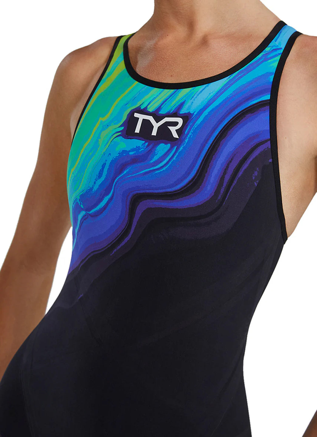 TYR Women's Venzo Volconyx Open Back Tech Suit Swimsuit at