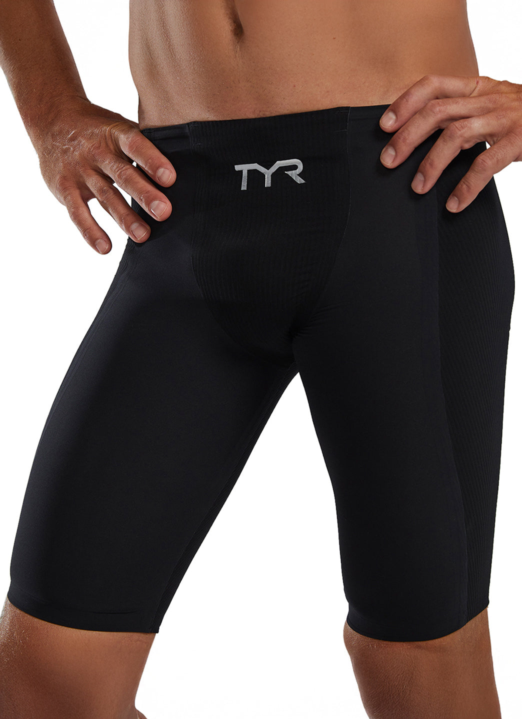 TYR Men's Solid Shockwave High Waist Jammer Tech Suit Swimsuit at