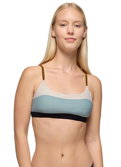prAna Women's Color Block Baja Bound Adjustable Bikini Top