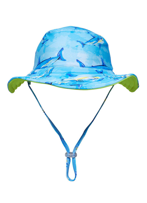 Snapper Rock Kids' Jawsome Waves Reversible Bucket Hat
