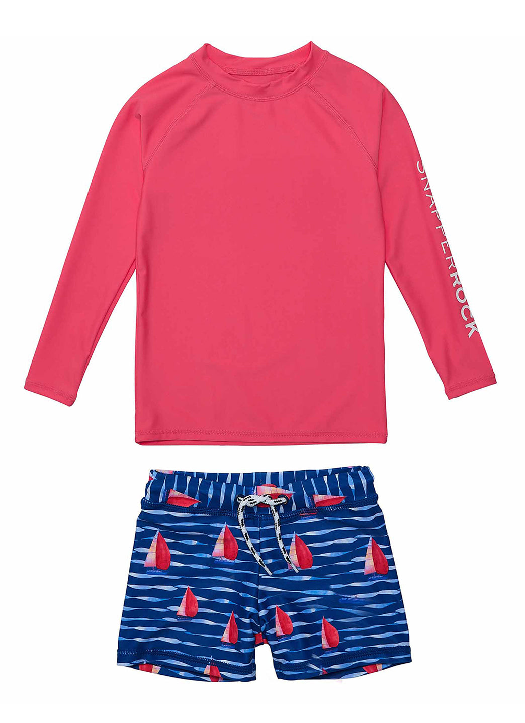 Snapper Rock Boys' Sailboat Rock Long Sleeve Rash Guard Set (Baby