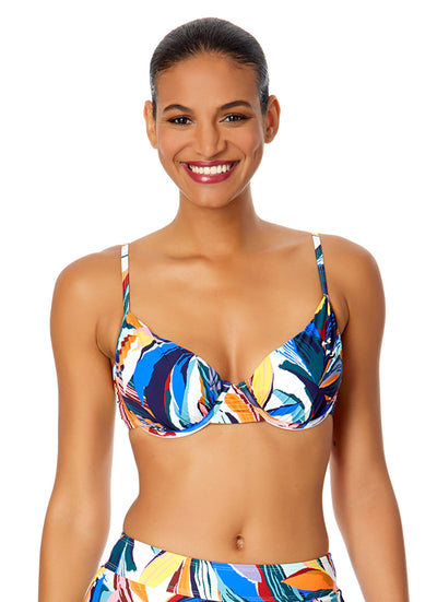 Anne Cole Women's Riviera Floral Shirred Bikini Top (B/C/D/DD Cup)