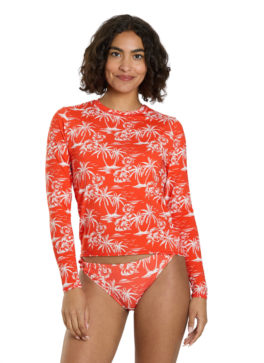 Womens Zipped Long Sleeve Rash Vest | Roxy