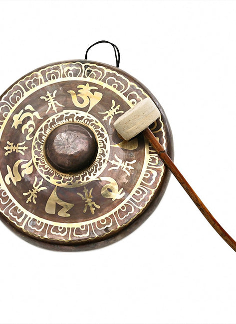 Sacred Space Premium Burnised Himalayan Temple Nipple Gong 13.25