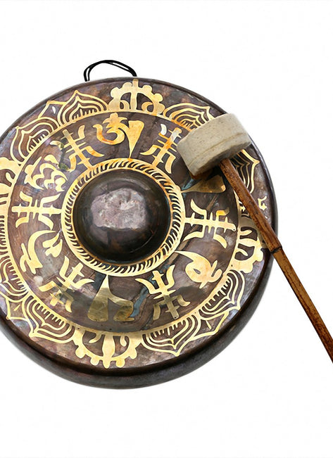 Sacred Space Premium Burnished Himalayan Temple Nipple Gong 14