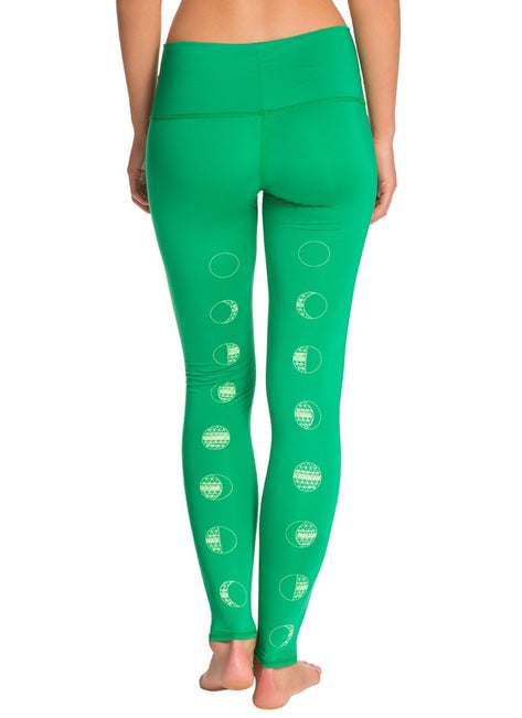 Teeki Moon Dance Green Yoga Leggings
