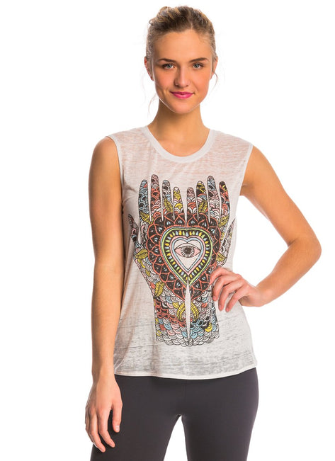 Chaser Heart in Hands Muscle Workout Shirt