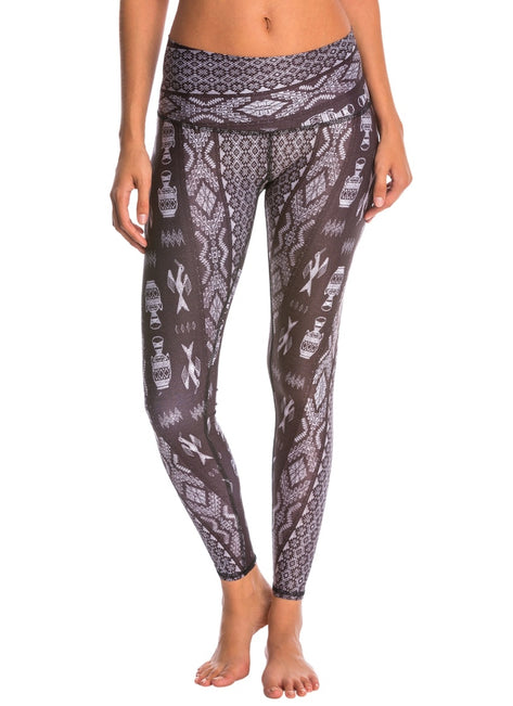Teeki Diamond Tribe Charcoal Hot Yoga Pants
