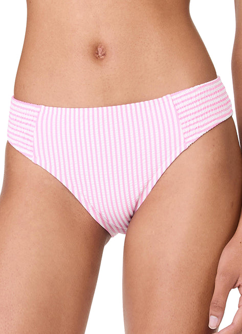 Kate Spade Women's Tide Stripe Smocked Bikini Bottom