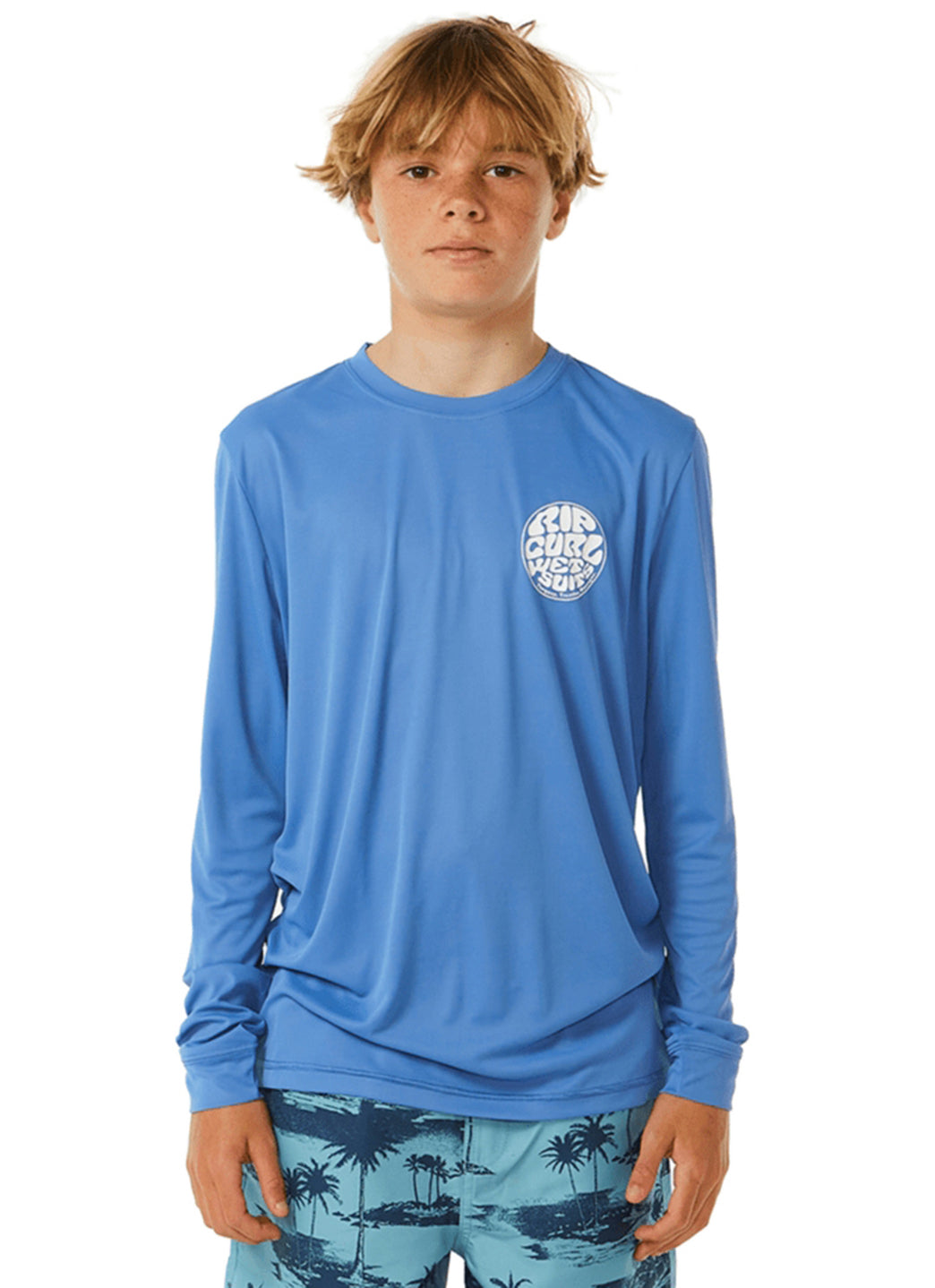Rip Curl Boys' Icons Surflite UPF 50 Long Sleeve Rash Guard (Big Kid ...