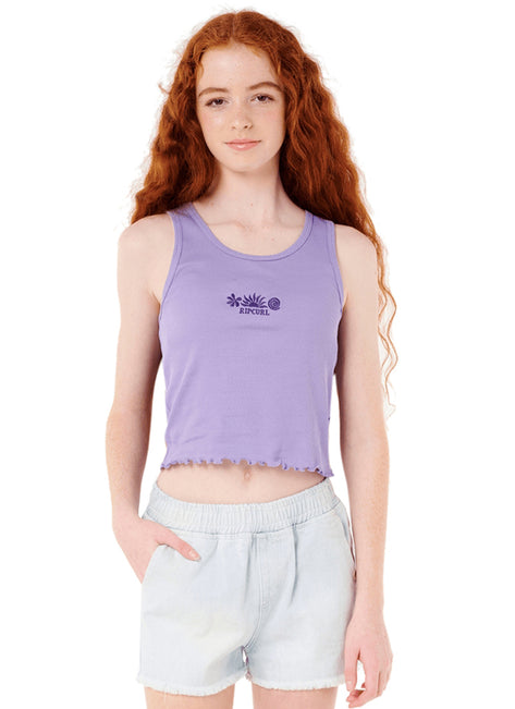 Rip Curl Girls' Neon Isles Rib Tank Top (Big Kid)