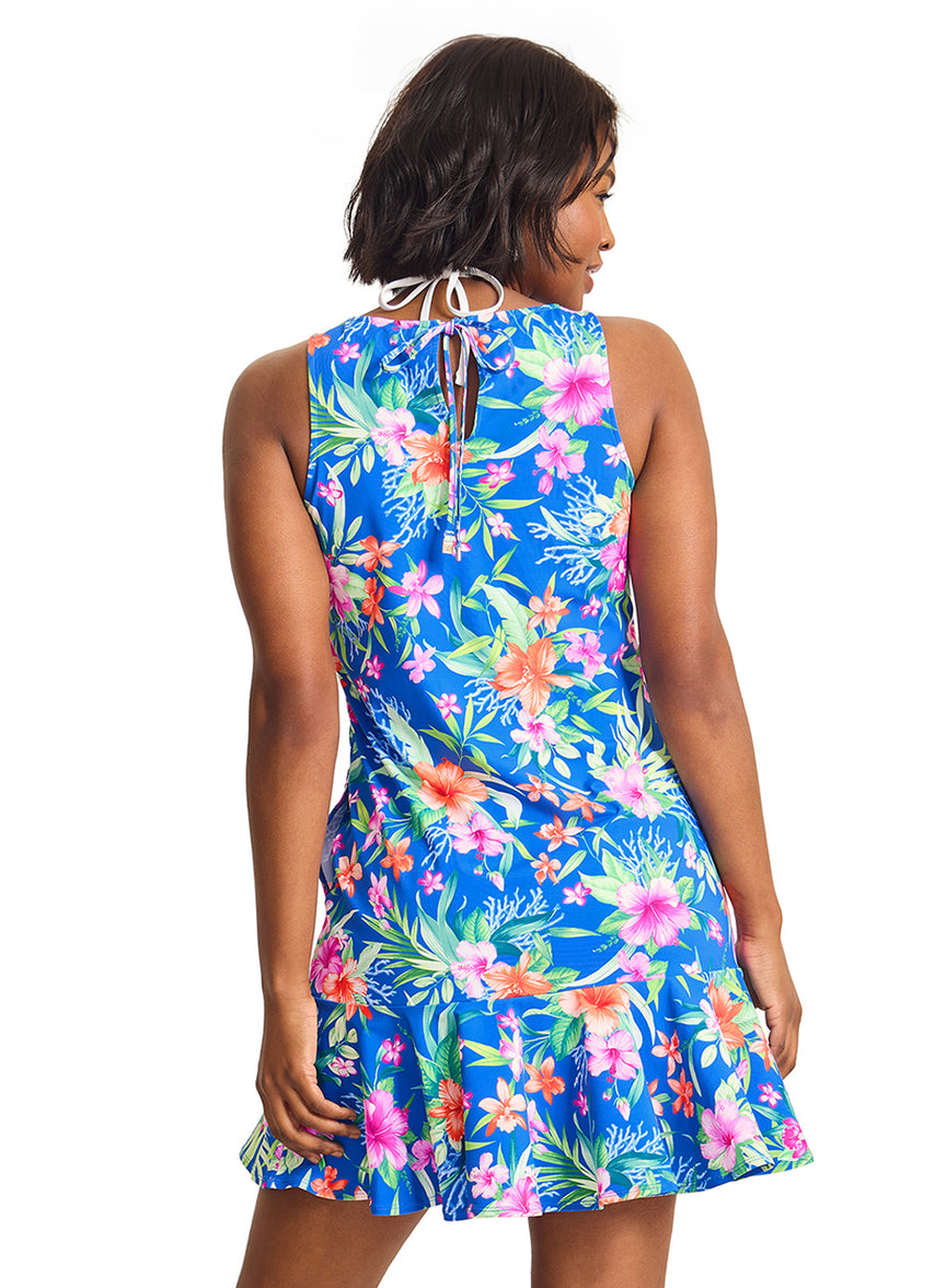 Tommy Bahama Women's Isola Vita Flounce Spa Dress - Palace Blue