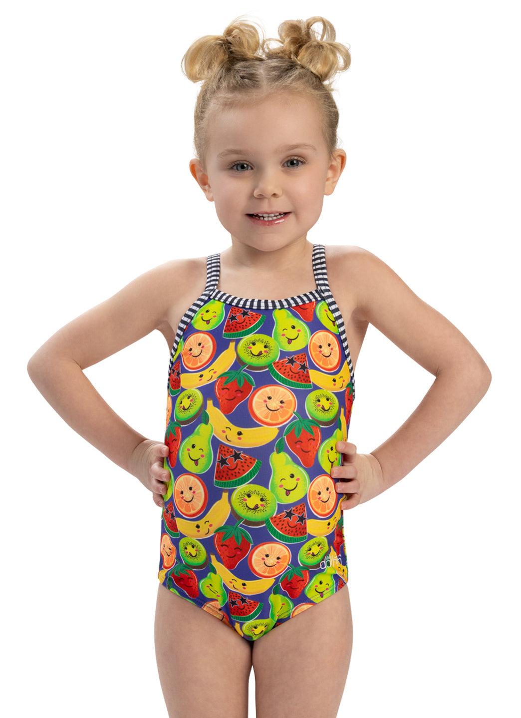 Dolfin Girls' Fruit Print One Piece Swimsuit (Toddler