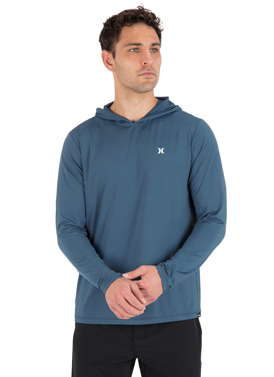 Hurley Men's Hybrid Hooded UPF 50 Long Sleeve Surf Shirt at