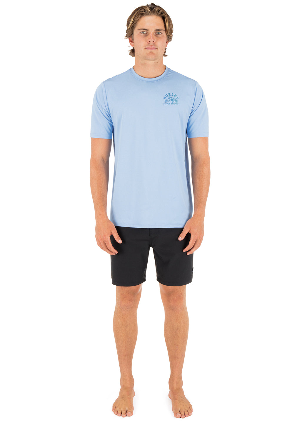 Hurley Men's Hybrid UPF 50 Short Sleeve Shirt at SwimOutlet.com