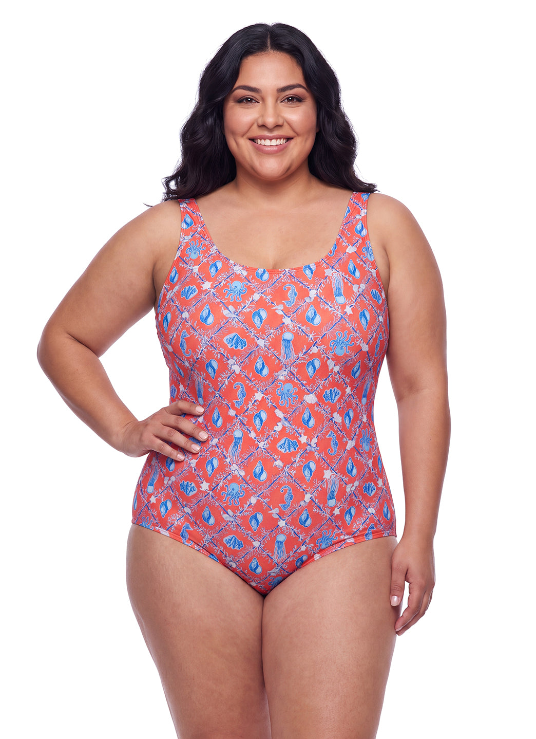 Sporti Plus Size HydroLast Coastal Regatta Chlorine Resistant