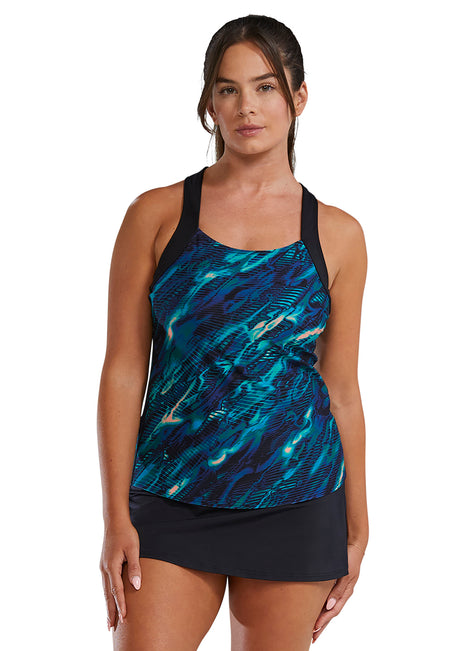 TYR Women's Impression Durafast Elite Square Neck Tankini Top