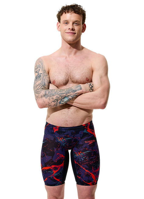 Speedo Men's Fastskin LZR Pure Valor 2.0 Printed Jammer Tech Suit Swimsuit