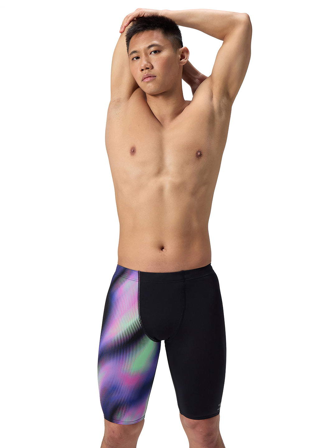 Speedo Men's One-Leg Printed Jammer Swimsuit at SwimOutlet.com