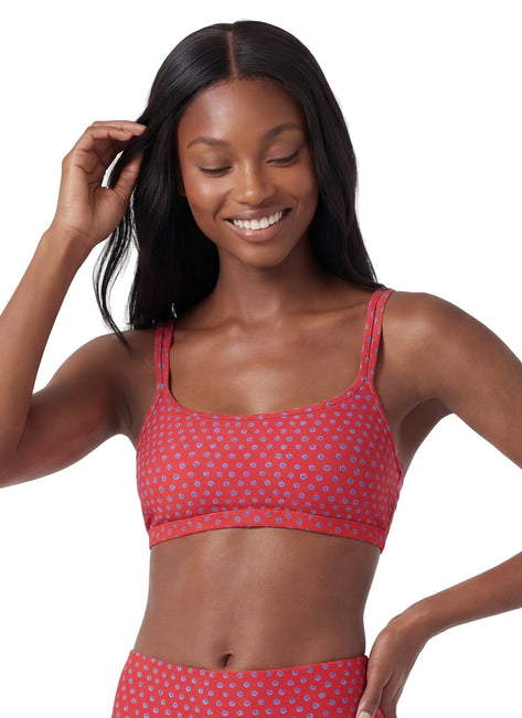 Sporti Active Tidal Dots Double Cross Workout Bikini Top