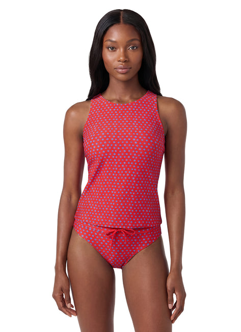 Sporti Active Tidal Dots High Neck Tankini Top