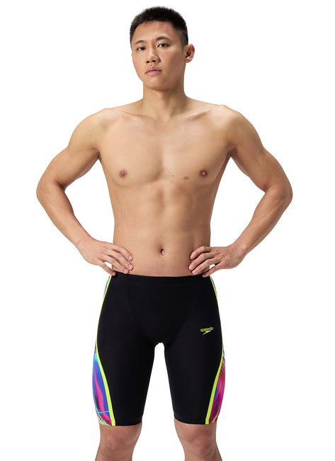 Speedo Men's Printed LZR Intent 2.0 High Waist Jammer Tech Suit Swimsuit
