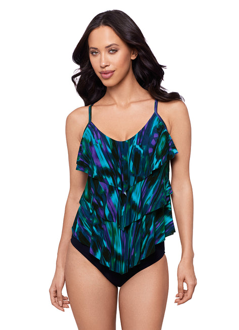 Magicsuit by Miraclesuit Women's Rainfall Rita Tankini Top