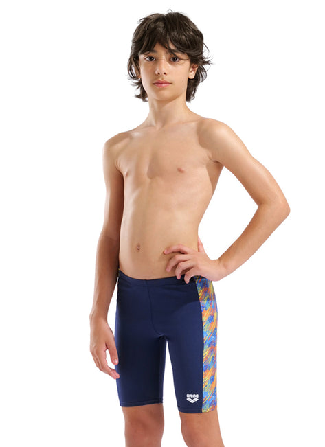 Arena Boys' Draft Print Jammer Swimsuit (Little Kid, Big Kid)
