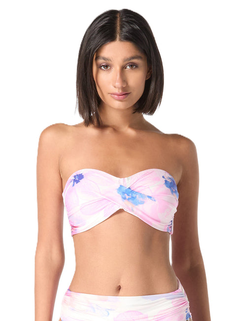 Carmen Marc Valvo Women's Floral Escape Twist Bikini Top