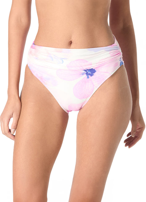 Carmen Marc Valvo Women's Floral Escape Ruched Bikini Bottom