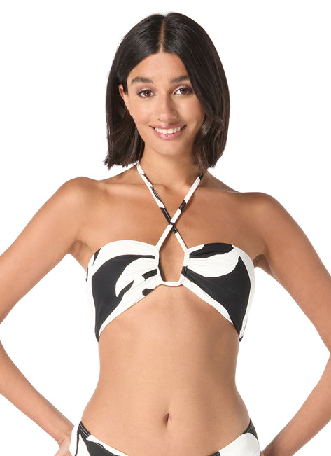 Vince Camuto Women's Midnight Shadow Bandeau Bikini Top