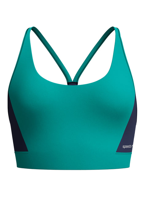 Speedo Women's Colorblock Racerback Bikini Top