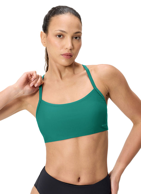 Speedo Women's Solid Racerback Bikini Top
