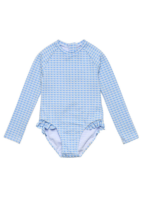 Snapper Rock Girls' Seaside Gingham One Piece Surf Suit (Toddler, Little Kid)
