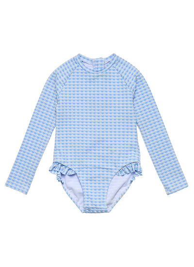 Snapper Rock Girls' Seaside Gingham One Piece Surf Suit (Toddler, Little Kid)