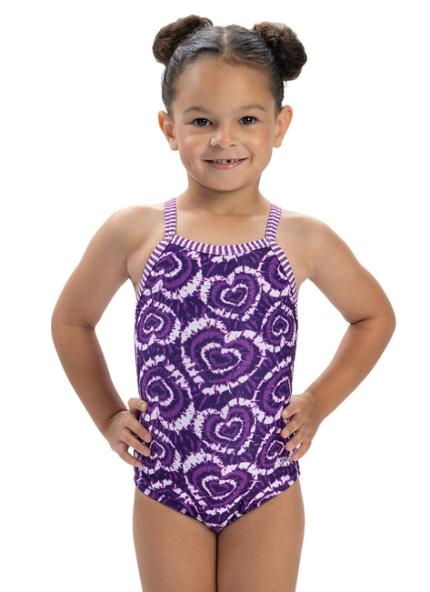 Dolfin Girls' Lovespell One Piece Swimsuit (Toddler, Little Kid)