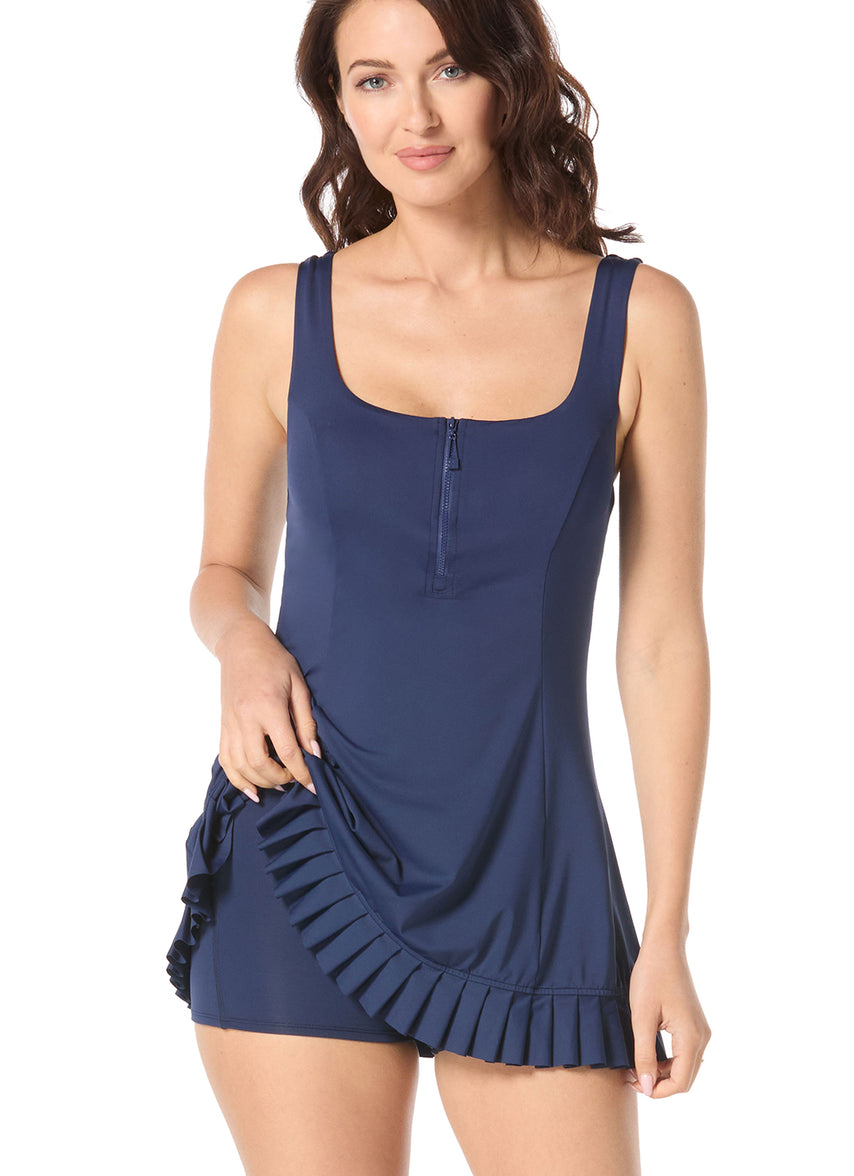 beach house swim dress Beach House Women's Paloma Beach Solids Monroe Swim Dress - Black