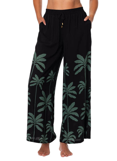 Jantzen Women's Tropical Palms Jospehine Pull On Pant Cover Up