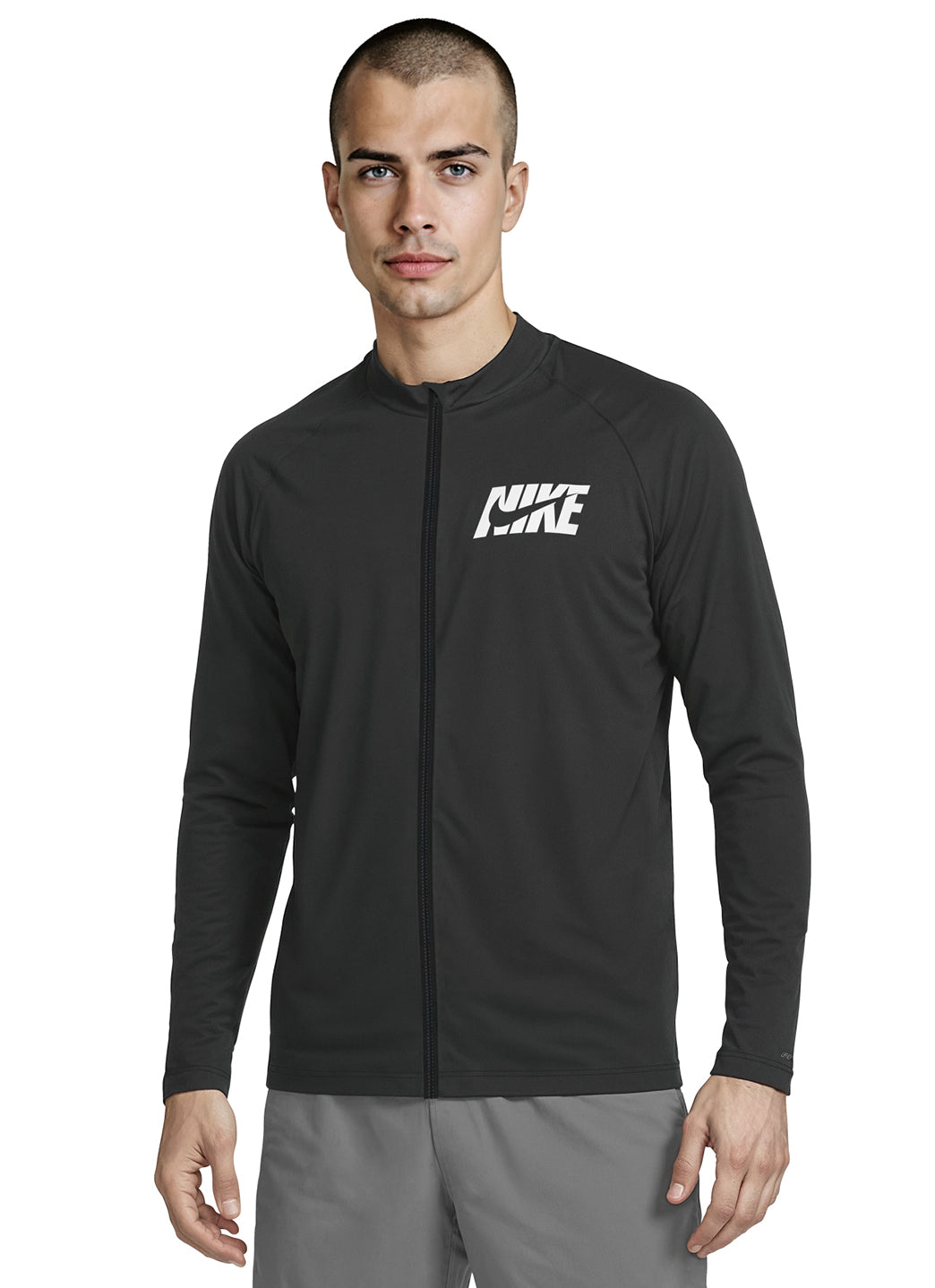 Nike Men's Long Sleeve Zip Hydro Rash Guard at SwimOutlet.com