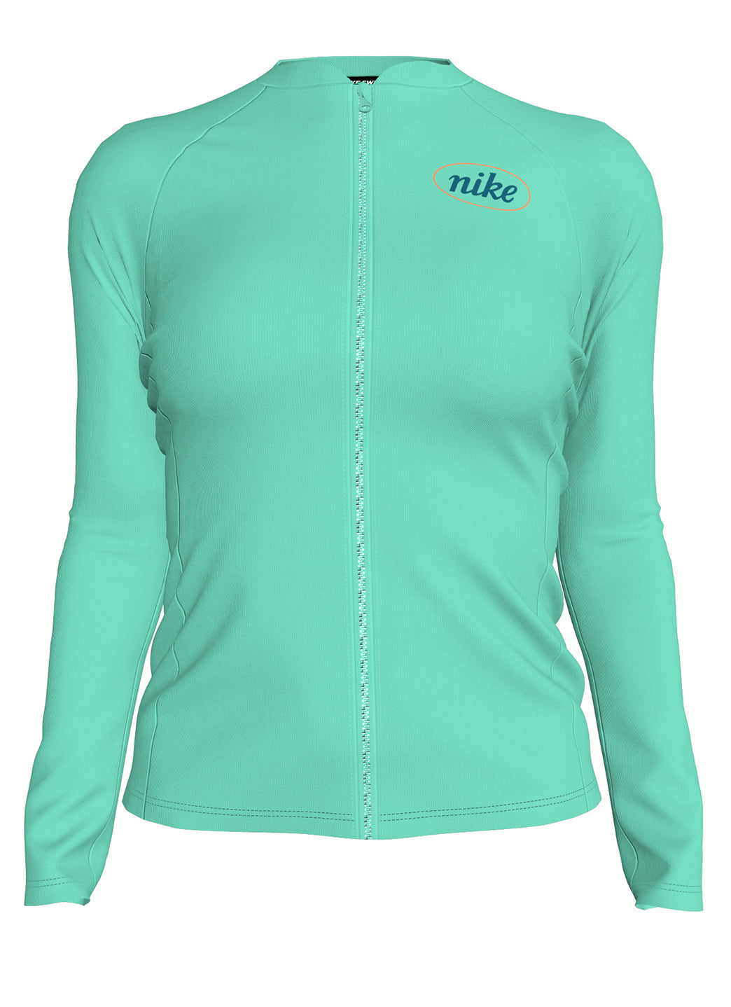 Nike Women's Long Sleeve Zip Hydro Rash Guard at SwimOutlet.com