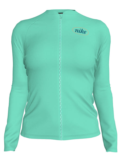 Nike Women's Long Sleeve Zip Hydro Rash Guard