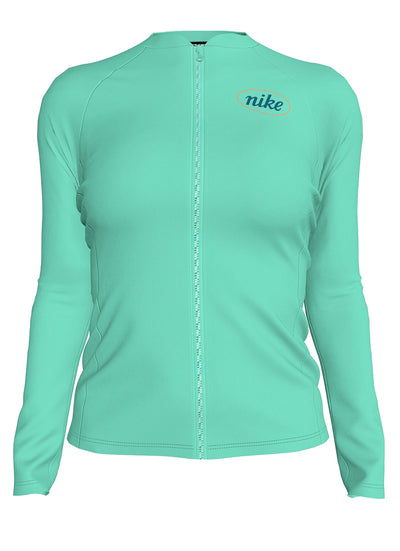 Nike Women's Long Sleeve Zip Hydro Rash Guard