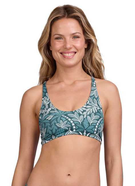 JOLYN Women's Blake Shorebreak Tie-Back Bikini Top