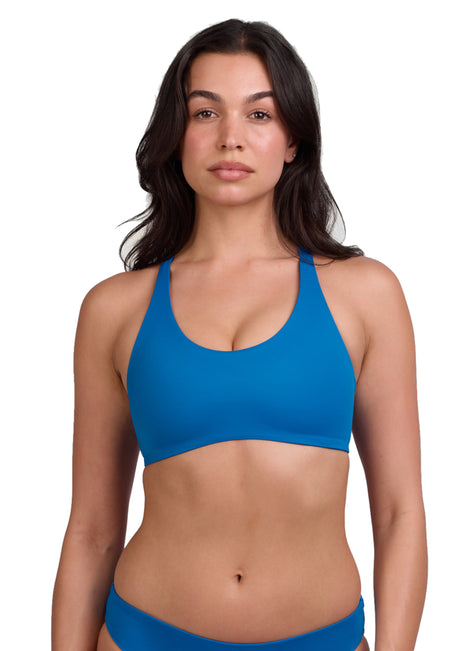 JOLYN Women's Blake Solid Tie-Back Bikini Top