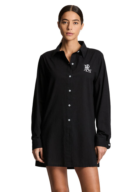 Lauren Ralph Lauren Women's Cotton Logo Embroidered Cover Up Shirt