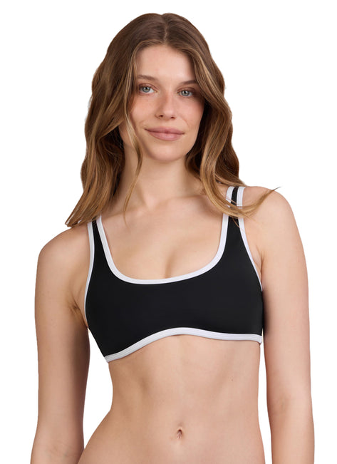 JOLYN Women's Larisa Color Block Bikini Top