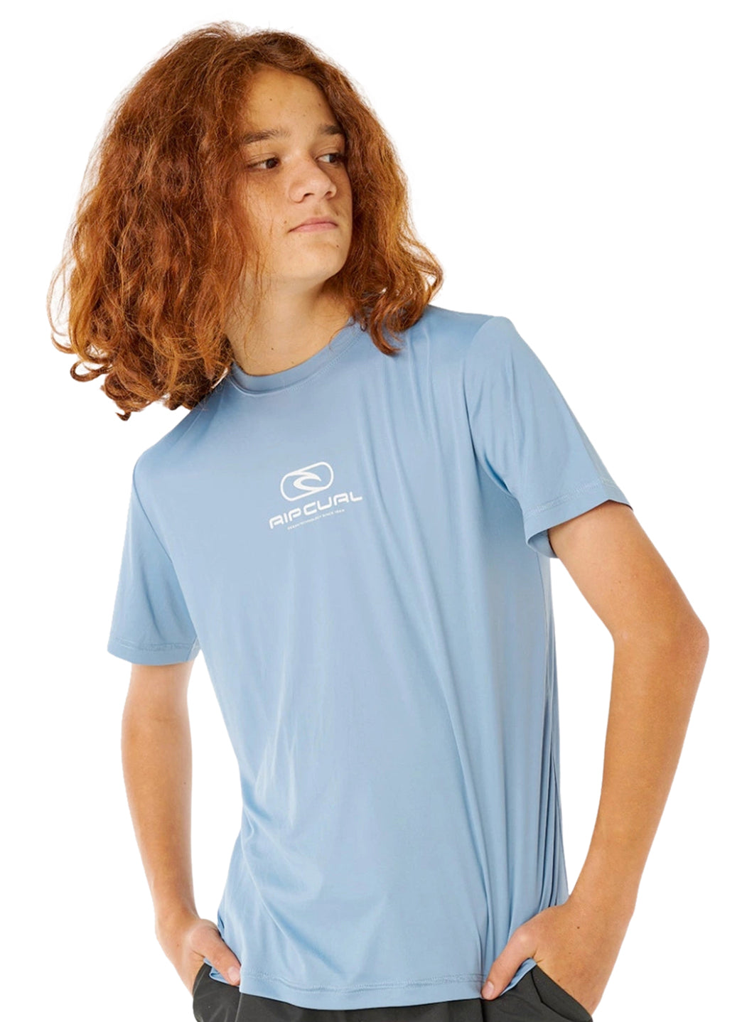 Rip Curl Boys' Icons Surflite UPF 50+ Short Sleeve Rash Guard (Big Kid ...